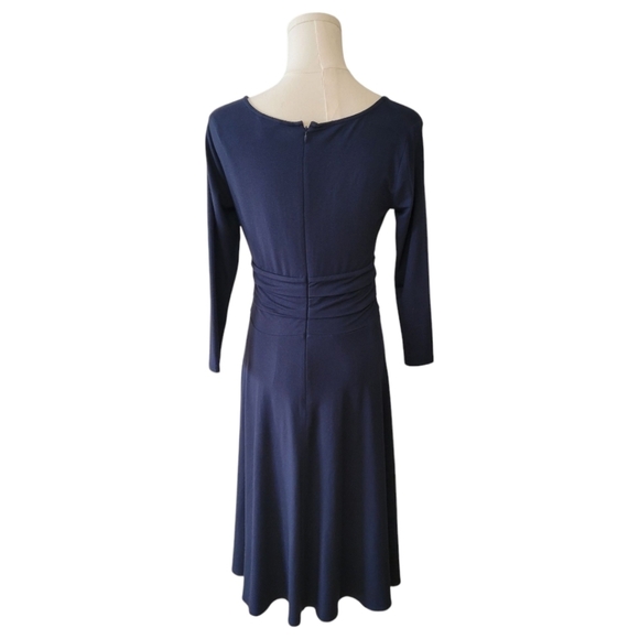 Ann Taylor Midnight Blue Jersey Knit Dress Size 0 - Picture 4 of 5